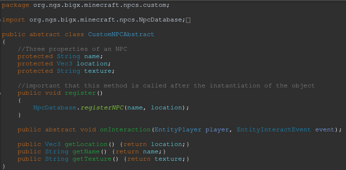 The Entire CustomNpcAbstract Interface